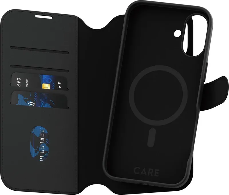CARE by PanzerGlass Feature Case Tango Two-in-One Wallet w. MagSafe iPhone 16 Plus by PanzerGlass in Black – product photo