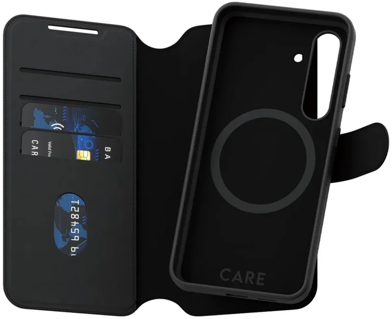 CARE by PanzerGlass Feature Case Tango Two-in-One Wallet w. QI Module Samsung S24 by PanzerGlass in Black – product photo
