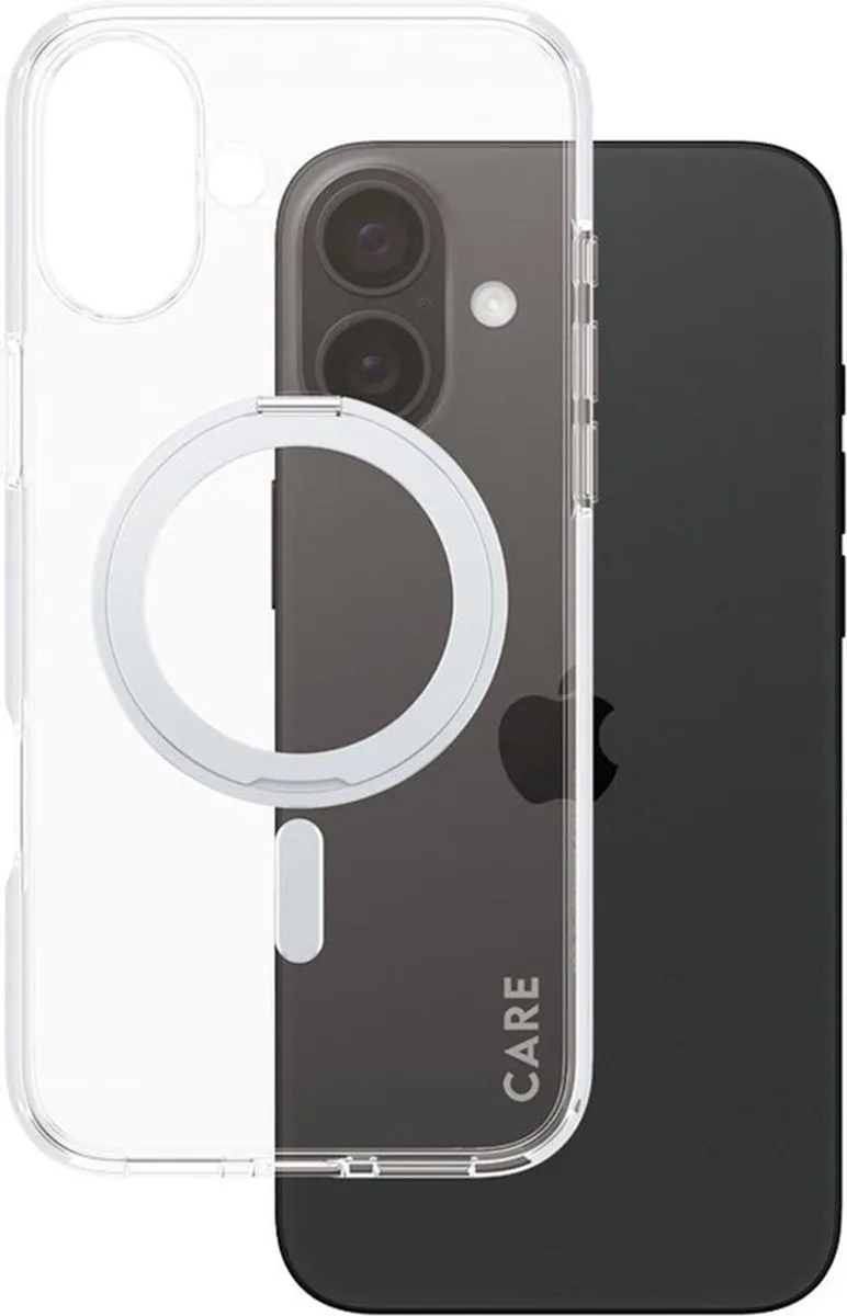 CARE by PanzerGlass Feature Case - w. - Zilver Kickstand & MagSafe iPhone 16 Plus by PanzerGlass in Transparent – product photo