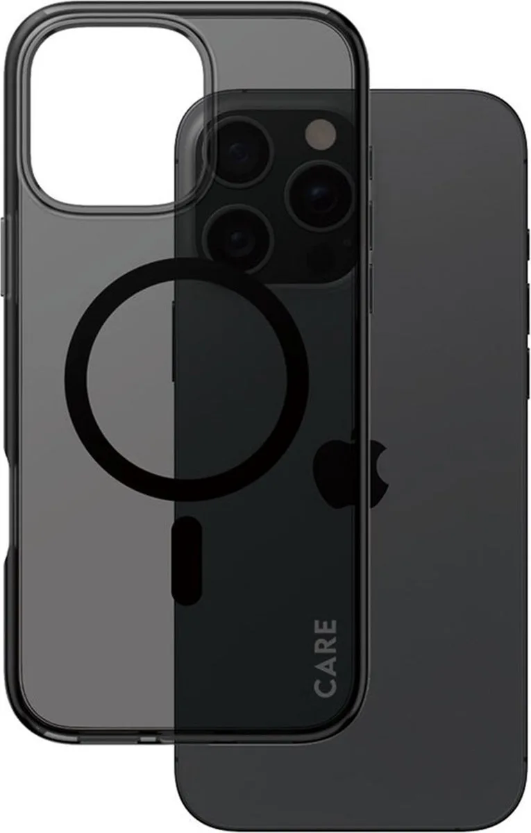 CARE by PanzerGlass Flagship Case Smokey w. - MagSafe iPhone 16 Pro Max de PanzerGlass en Noir – photo produit