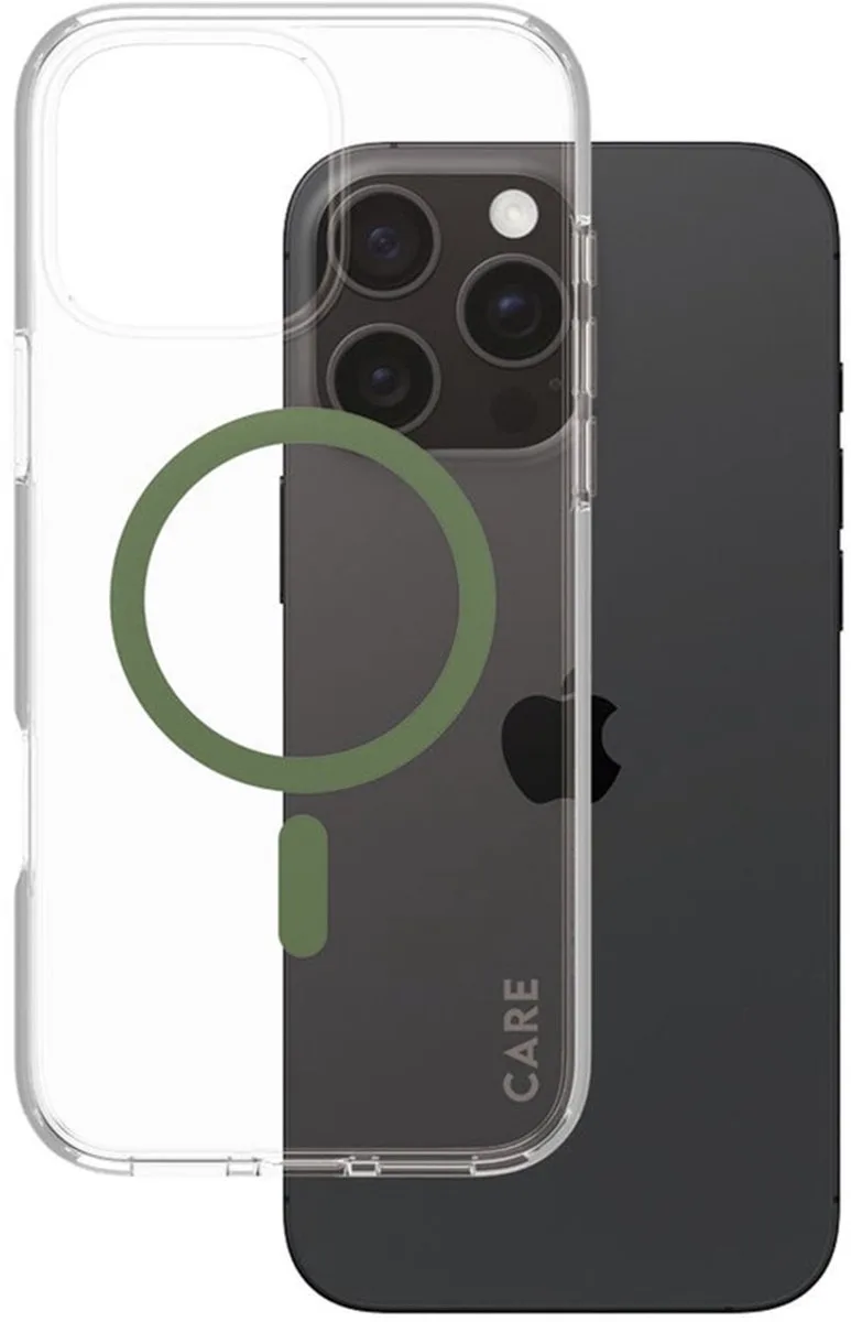CARE by PanzerGlass Flagship Case - Urban Combat w. - Groen MagSafe iPhone 16 Pro Max by PanzerGlass in Transparent – product photo
