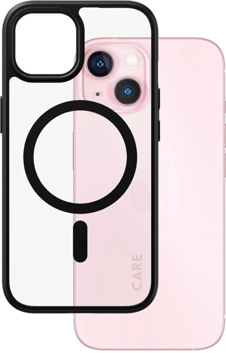 CARE by PanzerGlass Flagship Case - Urban Combat w. - Zwart MagSafe iPhone 15 de PanzerGlass en Transparent – photo produit