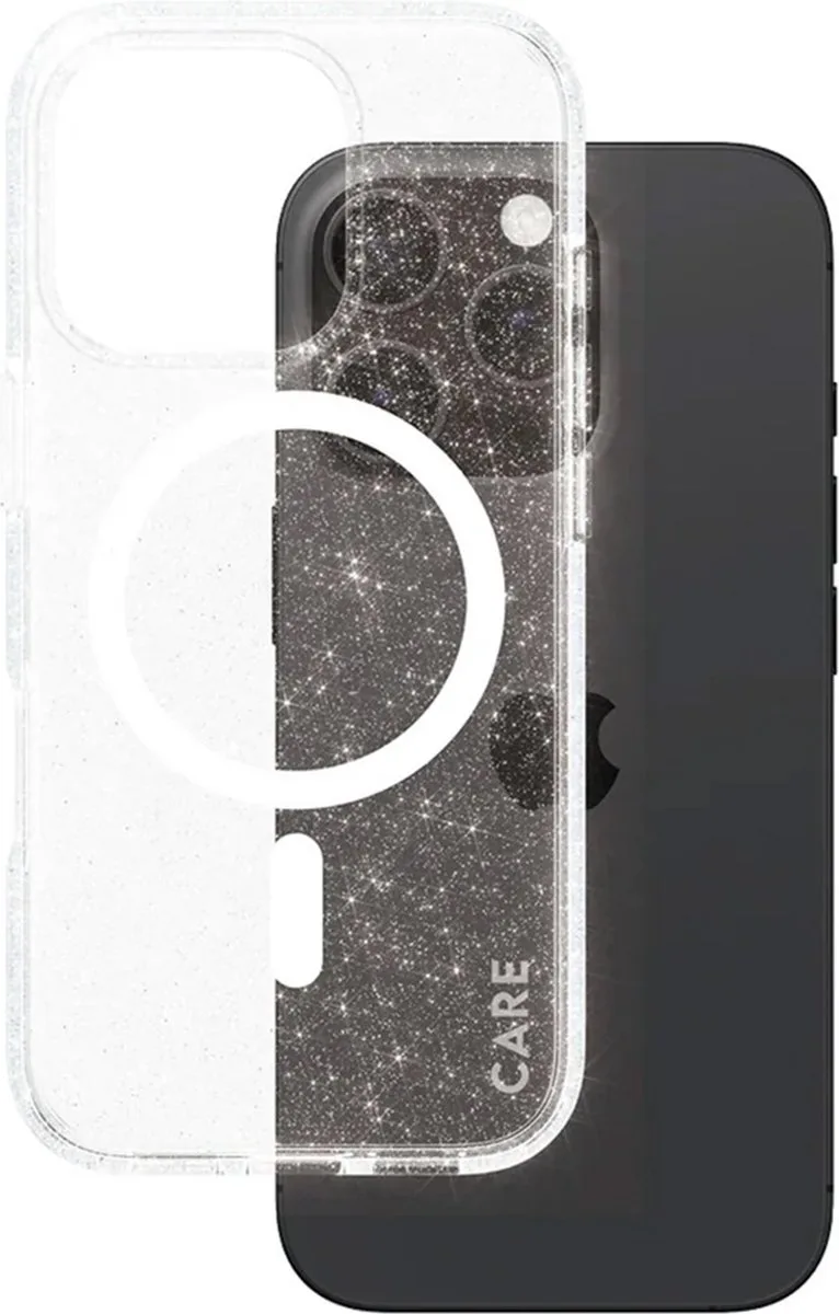 CARE by PanzerGlass Star Lit Case geschikt voor MagSafe geschikt voor iPhone 16 Pro - Star Lit by PanzerGlass in Transparent – product photo