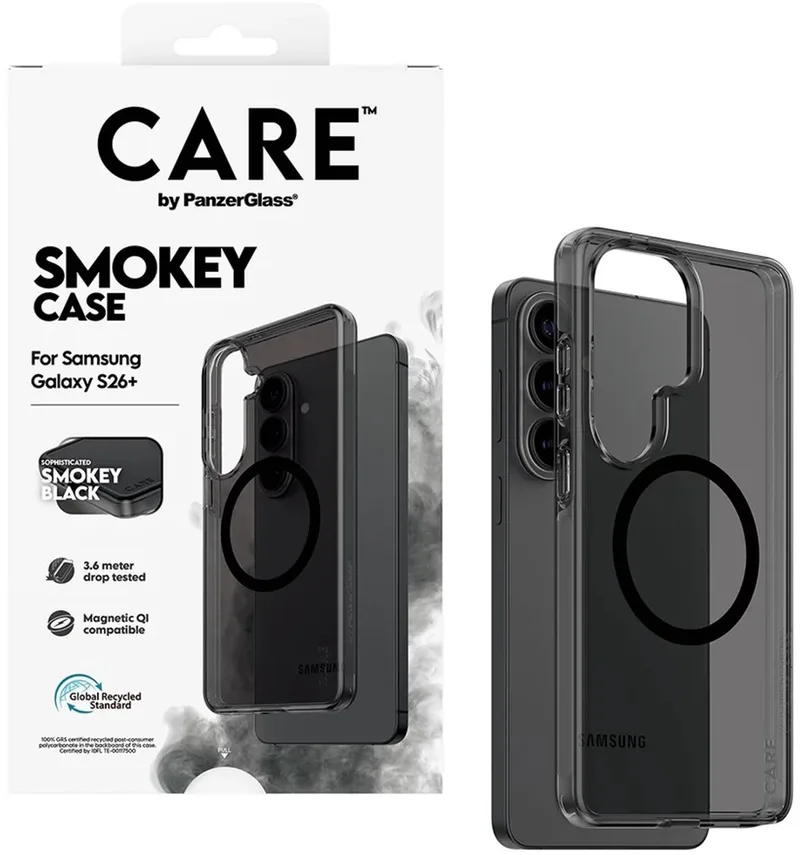 CARE by PanzerGlass Urban Explorer Case Smokey w. - Qi Samsung Galaxy S26 Plus by PanzerGlass in Black – product photo