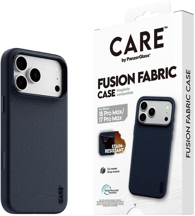 CARE Flagship Woven Case - MagSafe Apple iPhone 18 Pro Max/17 Pro Max de PanzerGlass en Bleu – photo produit