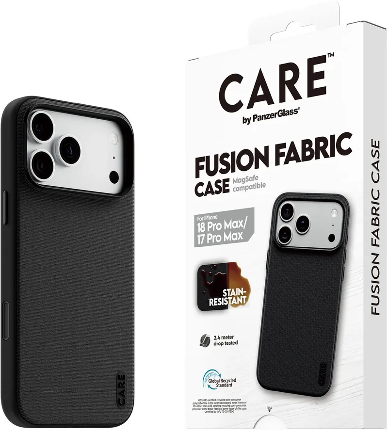 CARE Flagship Woven Case - with MagSafe Apple iPhone 18 Pro Max/17 Pro Max de PanzerGlass en Noir – photo produit