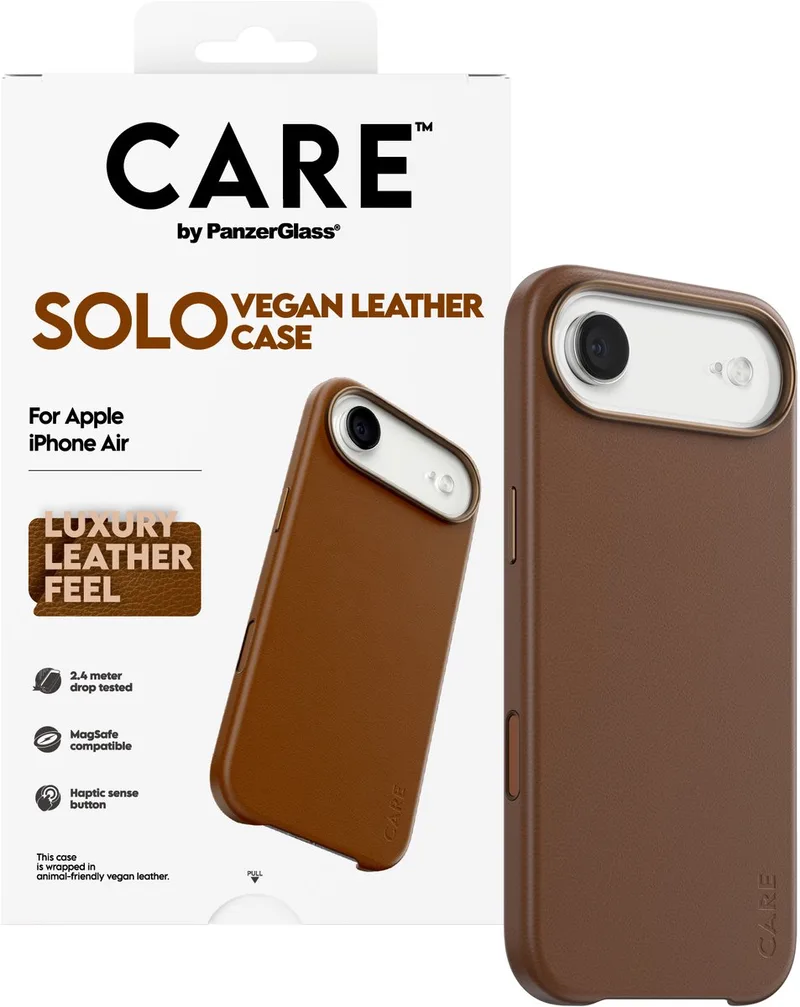 CARE™ by ® Solo Case Brown iPhone Air mobiele telefoon behuizingen Hoes by PanzerGlass in Brown – product photo
