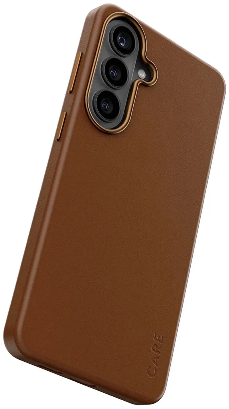 CARE™ by ® Solo Case Brown w. Qi Samsung Galaxy S26+ mobiele telefoon behuizingen Hoes de PanzerGlass en Marron – photo produit