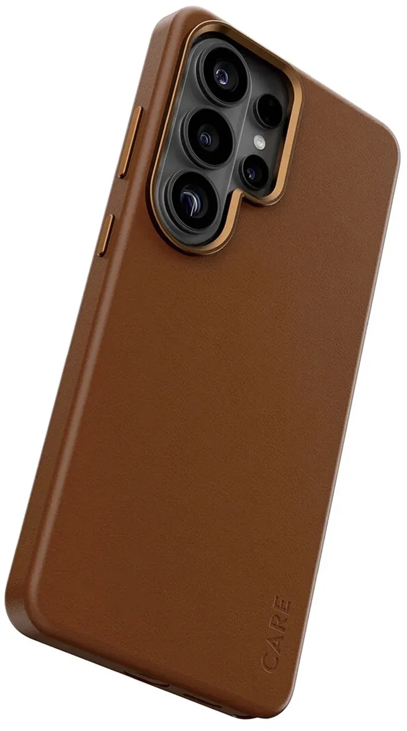 CARE™ by ® Solo Case Brown w. Qi Samsung Galaxy S26 Ultra mobiele telefoon behuizingen Hoes von PanzerGlass in Braun – Produktfoto