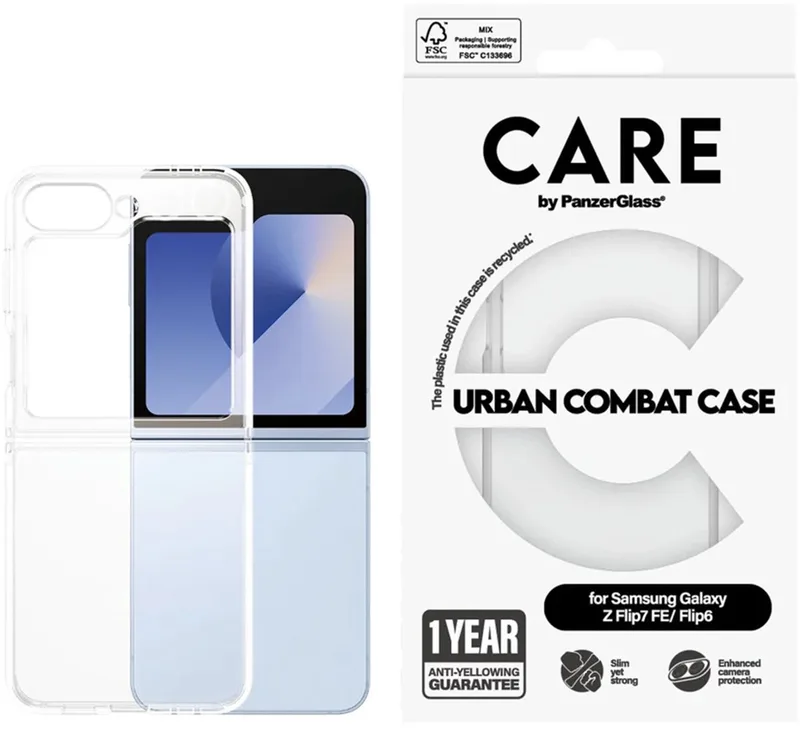 Case Care Flagship Urban Combat Voor Samsung Galaxy Z Flip 7 Fe by PanzerGlass in Black – product photo