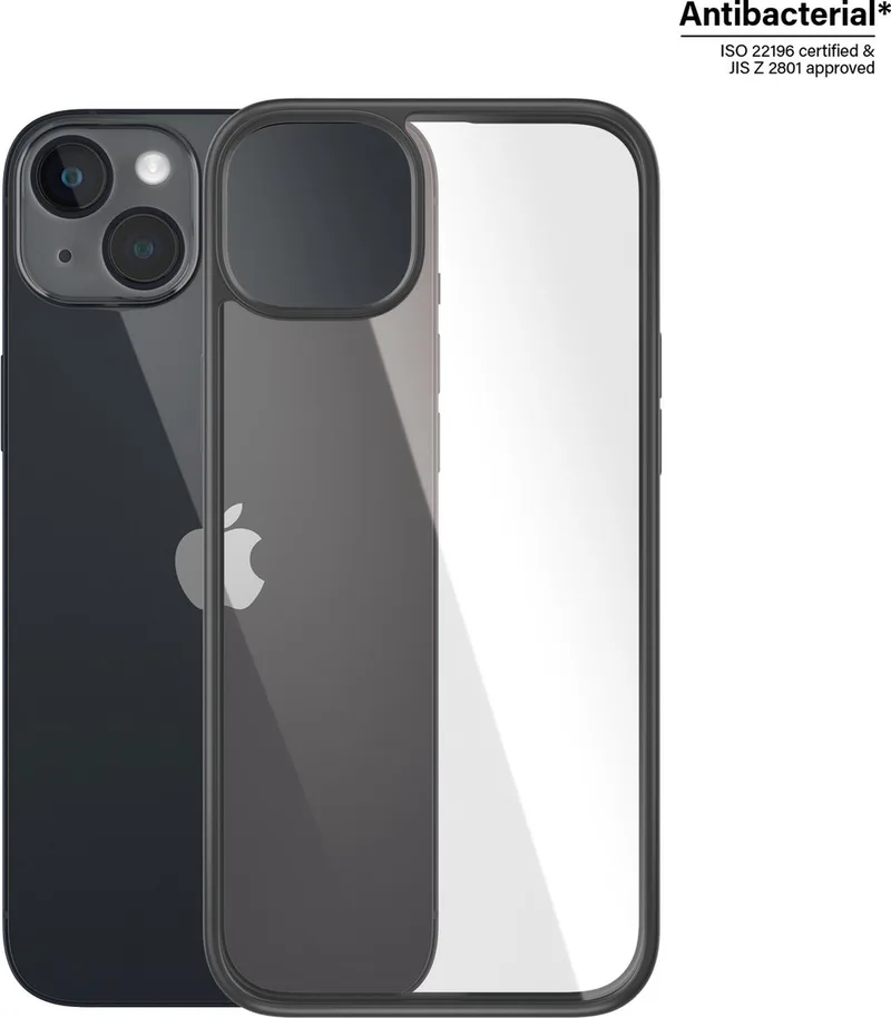 ClearCase hoesje - Antibacterieel - voor Apple iPhone 14 Plus - Zwart/Transparant van PanzerGlass in Zwart, Transparant – productfoto