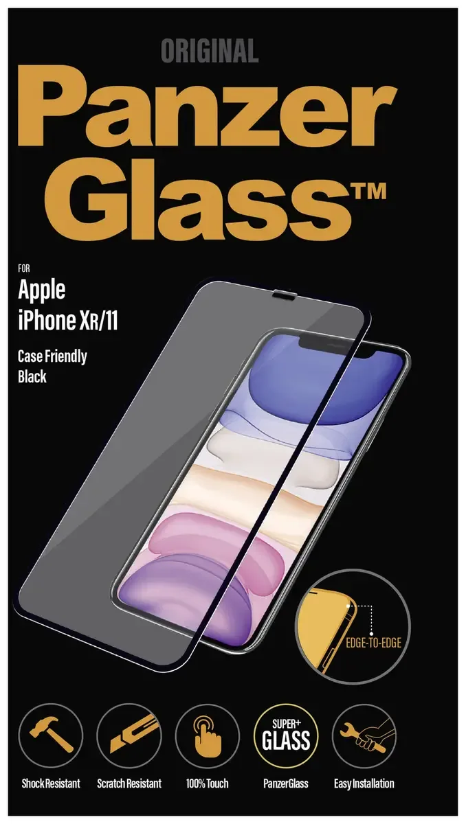 Edge2Eedge 2665 Screenprotector (glas) Apple iPhone 11, iPhone XR 1 stuk(s) Anti-vingerafdruk, Antibacterieel fra PanzerGlass i Gennemsigtig – produktbillede