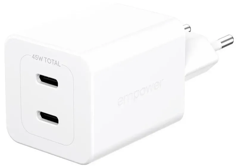 empower USB-oplader 45 W USB PD 3.1 Binnen USB Power Delivery (USB-PD), Snellader, GaN by PanzerGlass in White – product photo