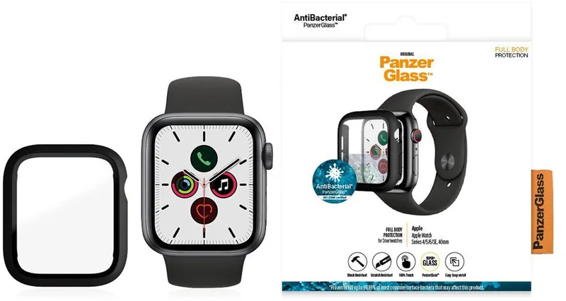Full Body Apple Watch 40MM Hoesje Antibacterieel by PanzerGlass in Black – product photo