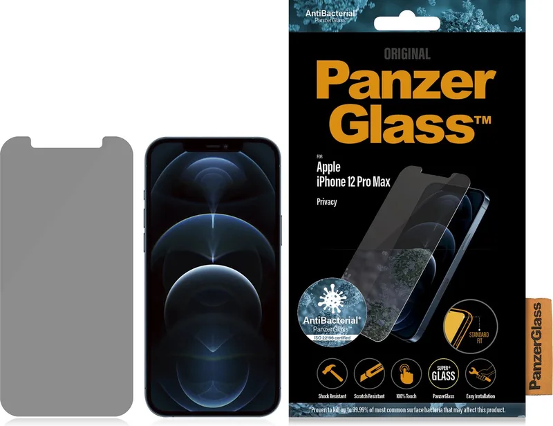 Gehard Glas Privacy Screenprotector Geschikt voor Apple iPhone 12 Pro Max by PanzerGlass – product photo