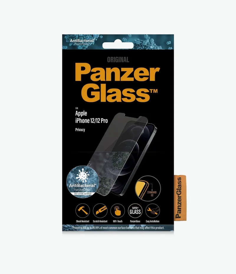 Gehard Glas Privacy Screenprotector Geschikt voor Apple iPhone 12 Pro by PanzerGlass – product photo