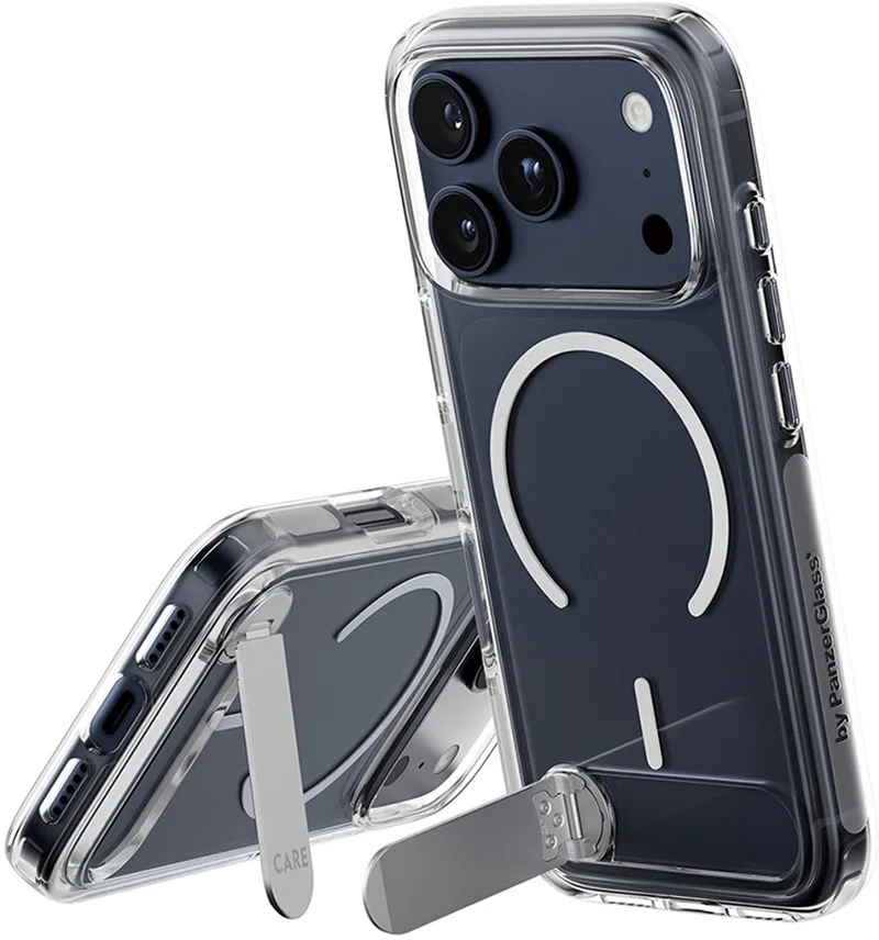 Hoes Met Standaard Magsafe Voor Iphone 17 Pro Transparant by PanzerGlass in Transparent – product photo