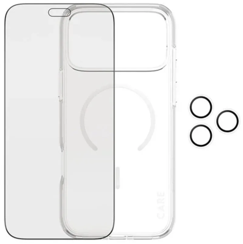 Hoesje Geschikt voor Apple iPhone 18 Pro Max met Privacy Screenprotector en Camera från PanzerGlass i Transparent – produktbild