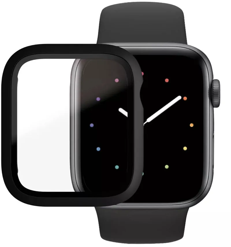 Hoesje geschikt voor Apple Watch - 44 mm Hardcase Hoesje | PanzerGlass Full Body från PanzerGlass i Svart – produktbild