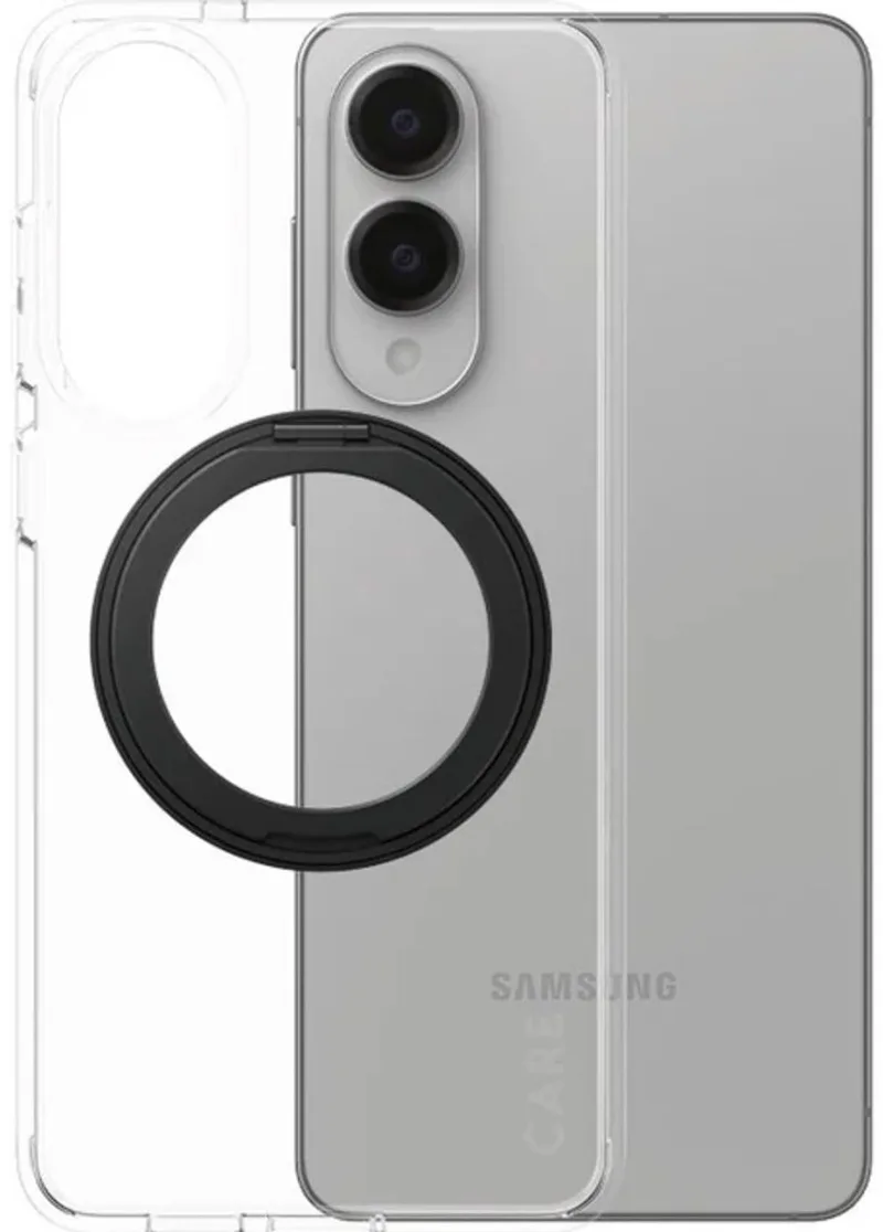 Hoesje Voor Samsung Galaxy S25 Edge Met Kickstand En Qi-Bescherming von PanzerGlass in Schwarz – Produktfoto
