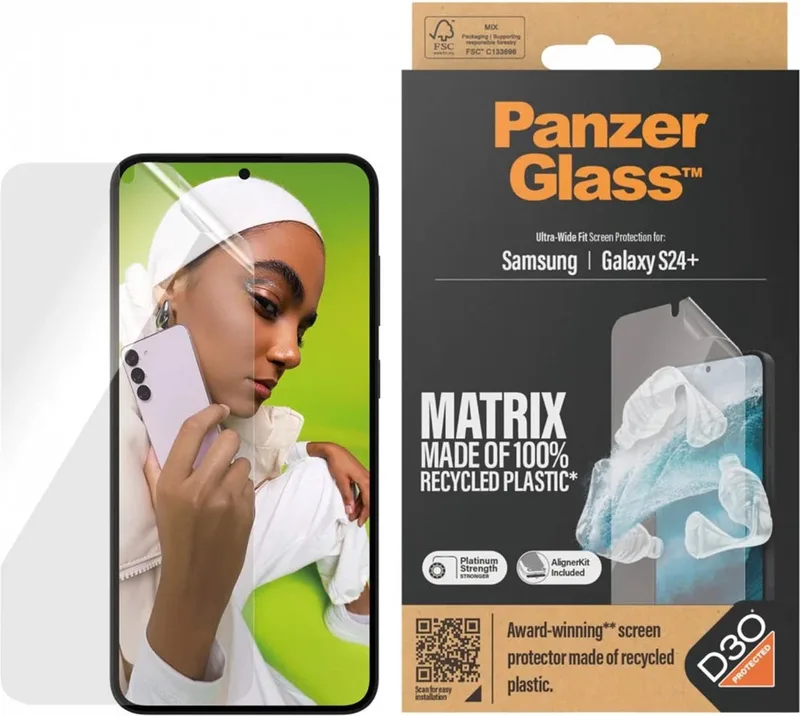 Matrix D3O Ultra-Wide Screen Protector Geschikt voor Samsung S24 Plus von PanzerGlass – Produktfoto