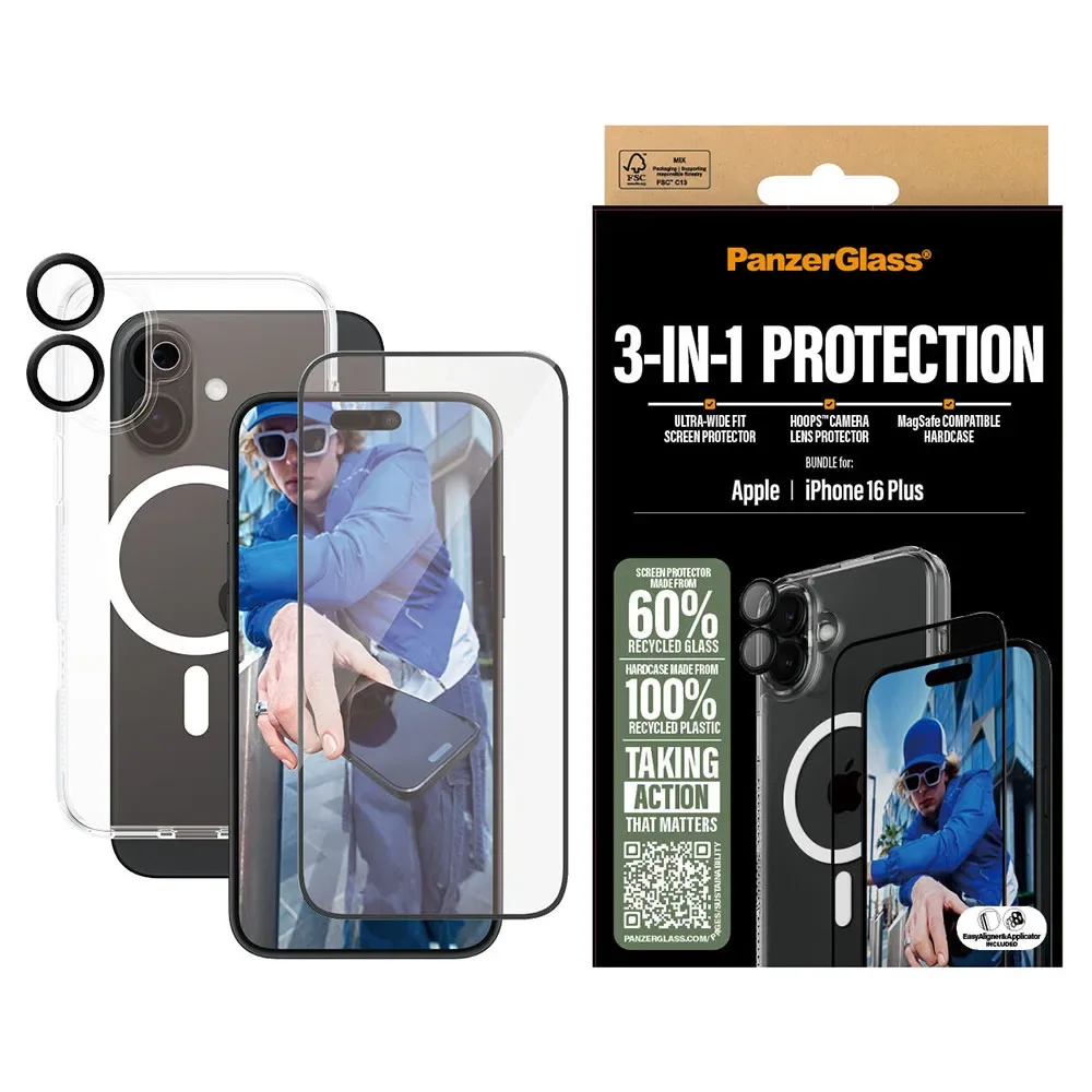 Pack Iphone 16 Plus 6.7´´ Protection D´écran D3o von PanzerGlass – Produktfoto