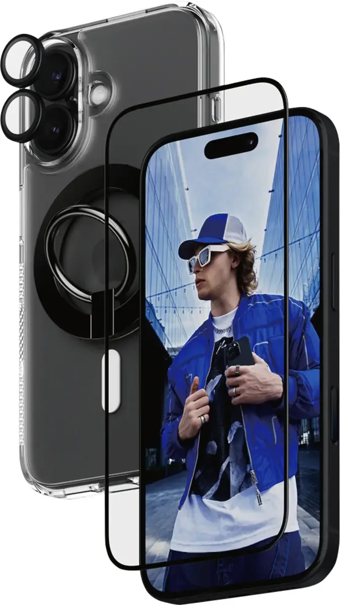 PanzerGlass 4-in-1 Protection B1291+2861+1283+S Screenprotector (glas) Apple iPhone 16 1 stuk(s) Anti-vingerafdruk, Krasvast de PanzerGlass en Transparent – photo produit
