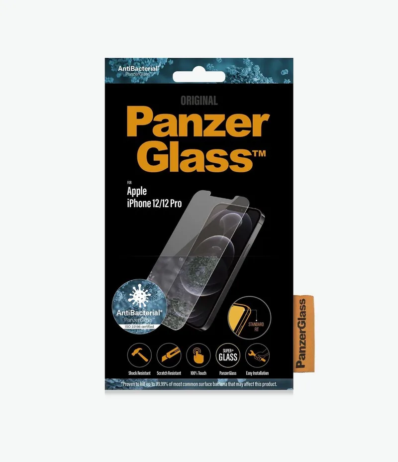 Screenprotector geschikt voor Apple iPhone 12 van PanzerGlass – productfoto