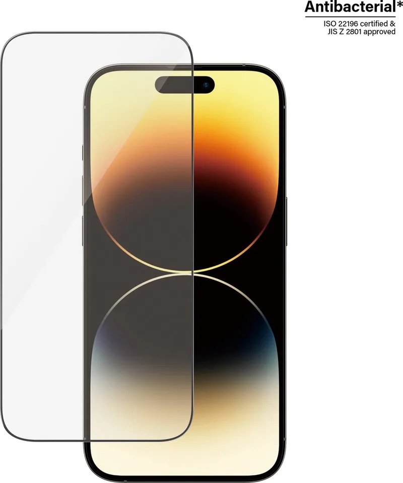 Screenprotector geschikt voor Apple iPhone 14 Pro Glazen | PanzerGlass Ultra-Wide Fit Screenprotector - Case Friendly + Installatie Frame by PanzerGlass – product photo