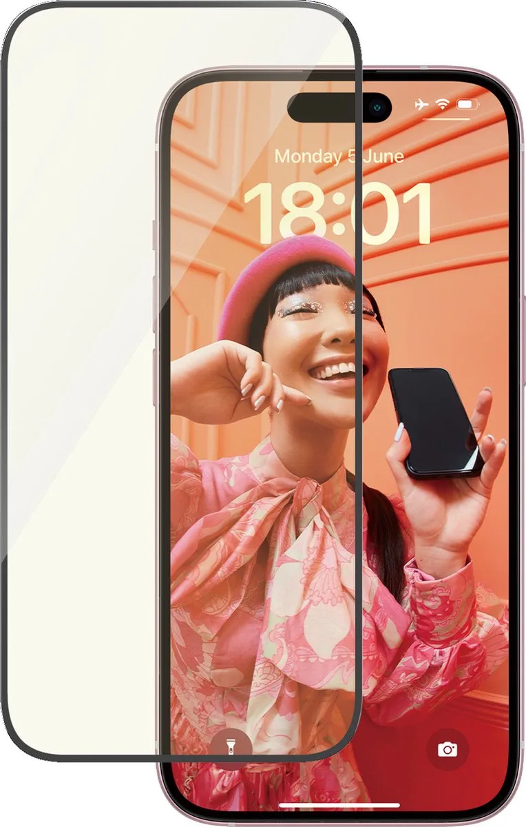 Screenprotector geschikt voor Apple iPhone 15 Glazen | PanzerGlass Ultra-Wide Fit Screenprotector Anti-Glare - Case Friendly + Installatie Frame van PanzerGlass – productfoto