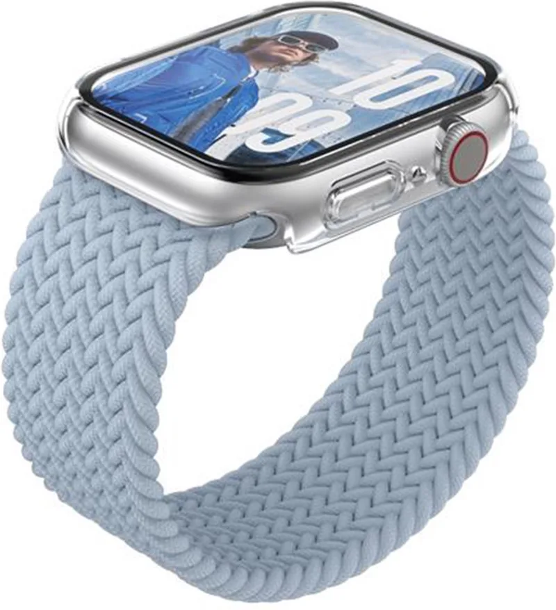 Screenprotector geschikt voor Apple Watch - 42 mm Glazen | PanzerGlass Full Body Snappie Full Body Protector de PanzerGlass en Transparent – photo produit