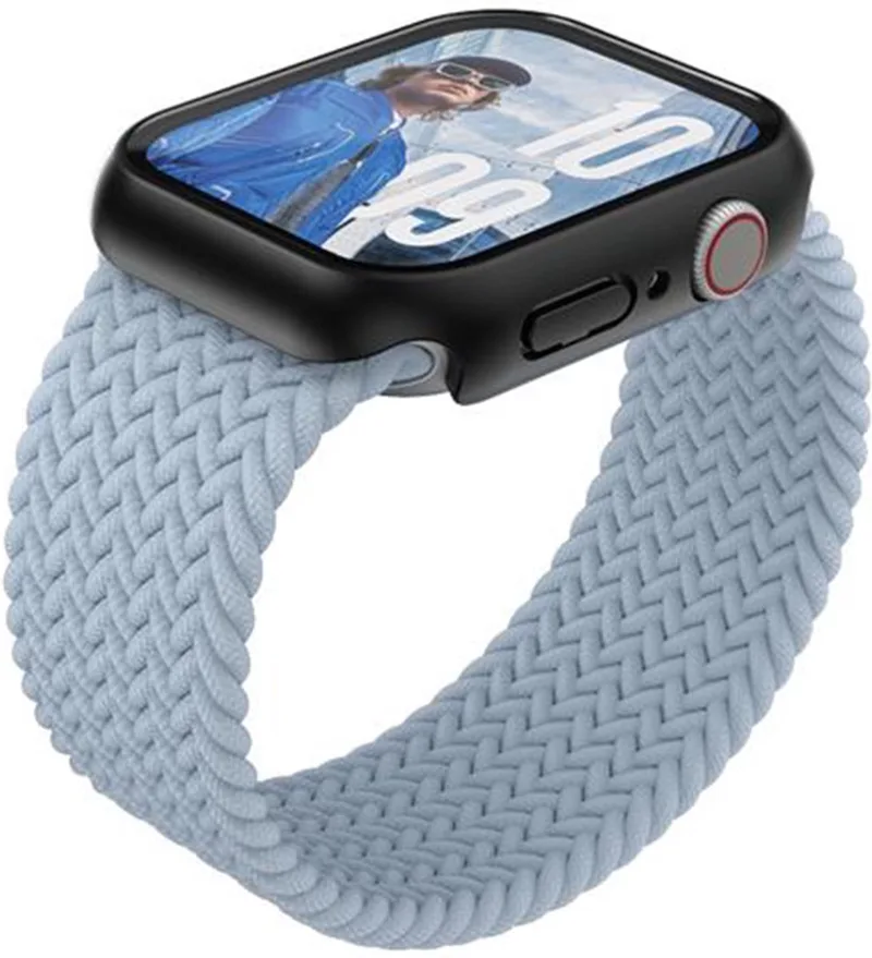 Screenprotector geschikt voor Apple Watch - 45 mm Glazen | PanzerGlass Slim Screenprotector by PanzerGlass in Black – product photo