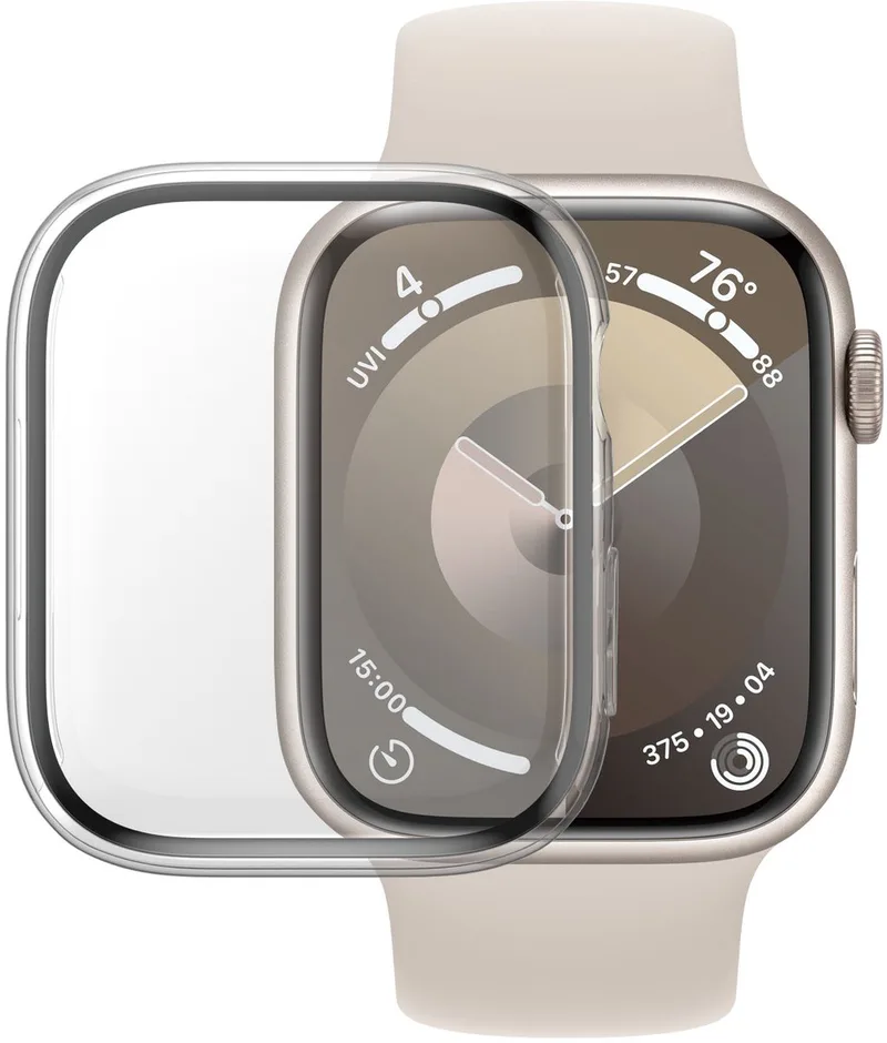Screenprotector geschikt voor Apple Watch - 45 mm Glazen | PanzerGlass Full Body Protector - Case Friendly by PanzerGlass in Transparent – product photo