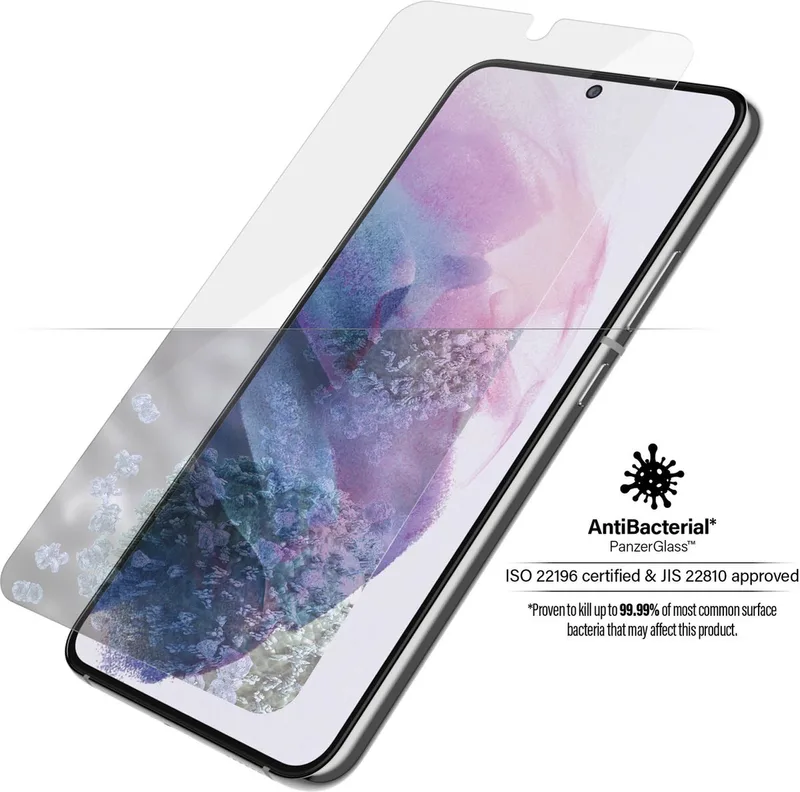 Screenprotector geschikt voor Samsung Galaxy S22 Glazen | PanzerGlass Edge to Edge Screenprotector - Case Friendly van PanzerGlass – productfoto