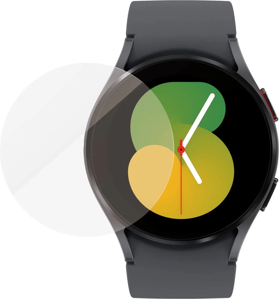 Screenprotector geschikt voor Samsung Galaxy Watch 5 Glazen | PanzerGlass Full Body Protector - Case Friendly fra PanzerGlass i Gennemsigtig – produktbillede