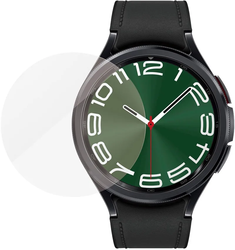 Screenprotector geschikt voor Samsung Galaxy Watch 6 Classic - 47 mm Glazen | PanzerGlass Antibacterial Screenprotector - Case Friendly by PanzerGlass in Transparent – product photo