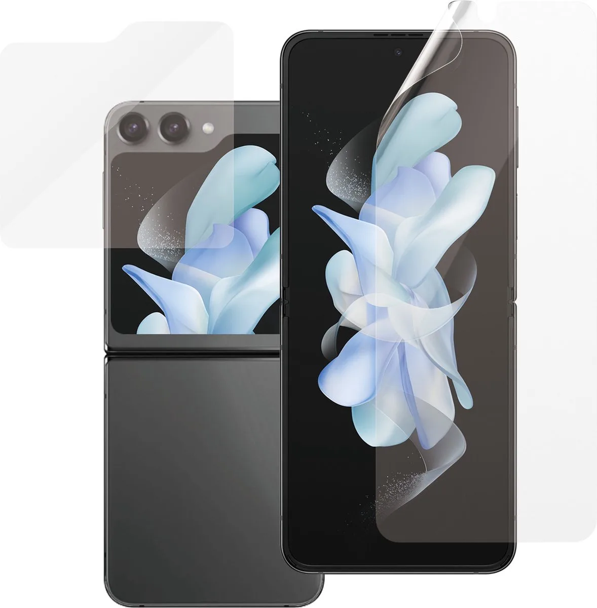 Screenprotector geschikt voor Samsung Galaxy Z Flip 5 Hydrogel TPU | PanzerGlass FlipFoldFlex Screenprotector - Case Friendly fra PanzerGlass – produktbillede