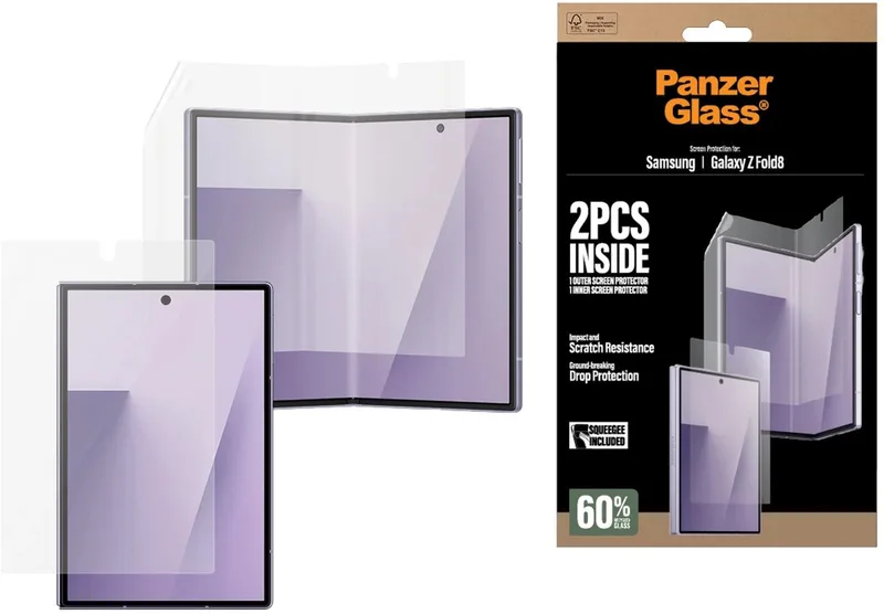 Screenprotector Glass & Film geschikt voor Samsung Galaxy Z Fold 8 by PanzerGlass – product photo
