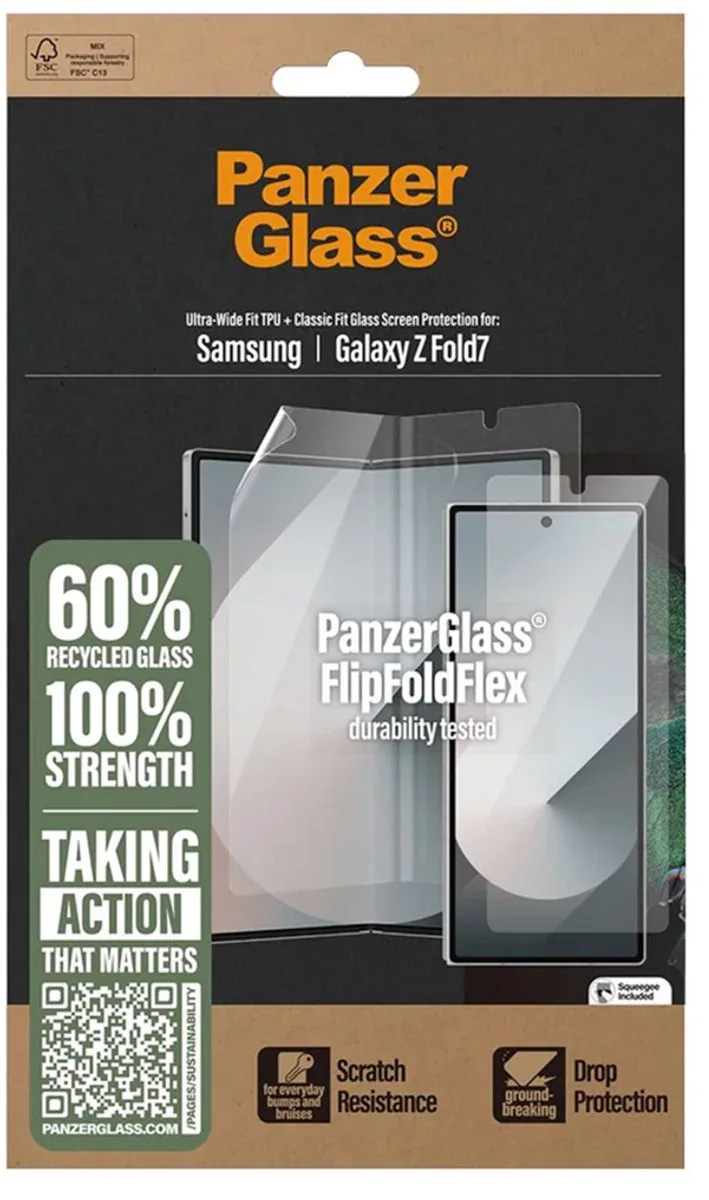 Screenprotector Glass & Film geschikt voor Samsung Galaxy Z Fold 7 van PanzerGlass – productfoto