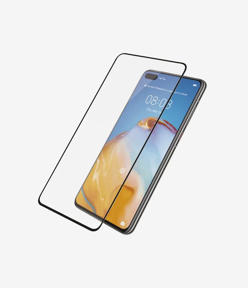 Screenprotector Zwart Case Friendly Huawei P40 van PanzerGlass – productfoto