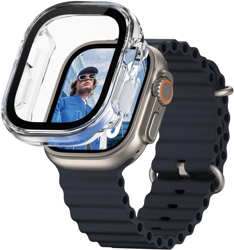 Serie - Volledig Beschermende Hoesje - Apple Watch Ultra 2 van PanzerGlass in Transparant – productfoto