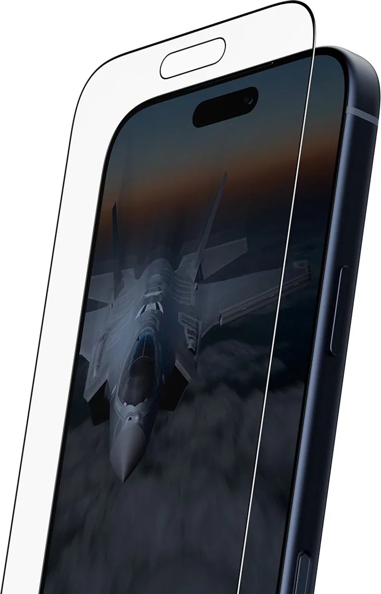 Stealth Ultra Wide Fit iPhone 17 Pro Max glazen screenprotector FastFit in a box från PanzerGlass – produktbild