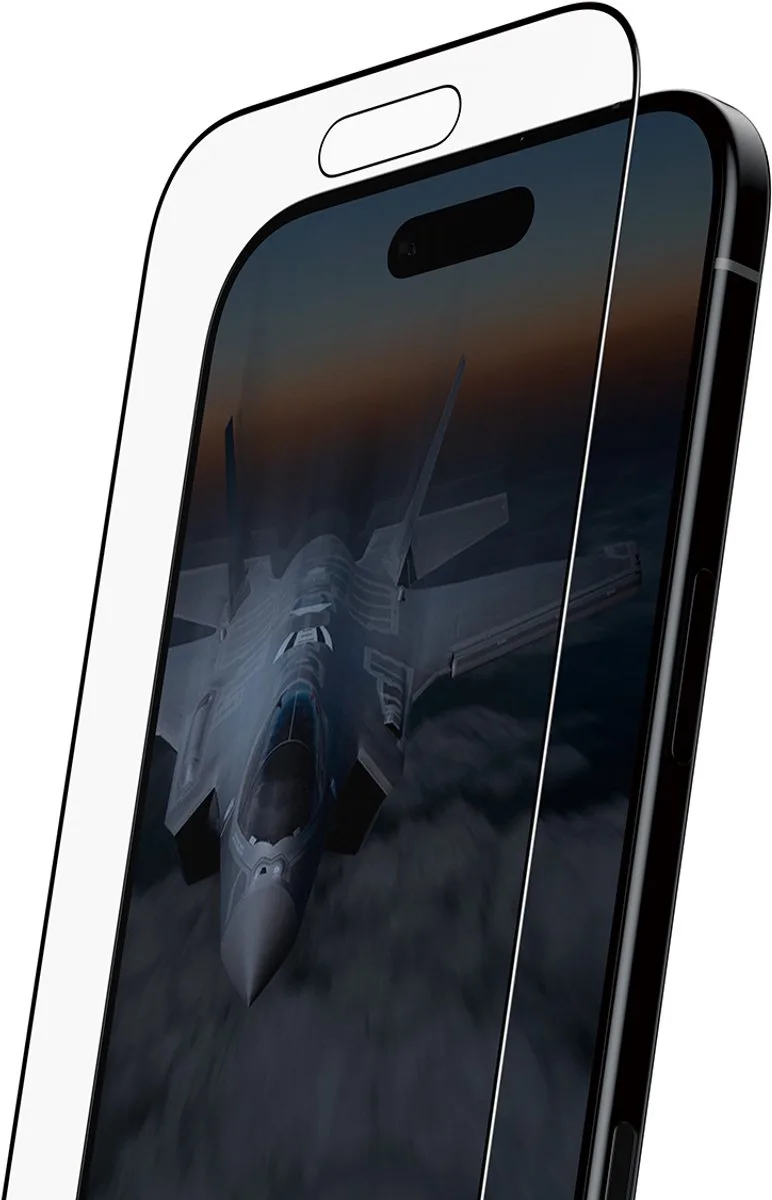 Stealth Ultra Wide Fit iPhone Air glazen screenprotector FastFit in a box från PanzerGlass – produktbild