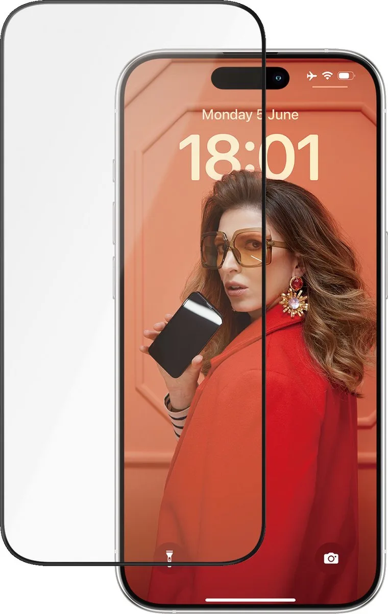 Ultra-Wide Fit - Telefoon Schermbeschermer - iPhone 15 Pro - Gemakkelijk Te Installeren - Doorzicht van PanzerGlass – productfoto