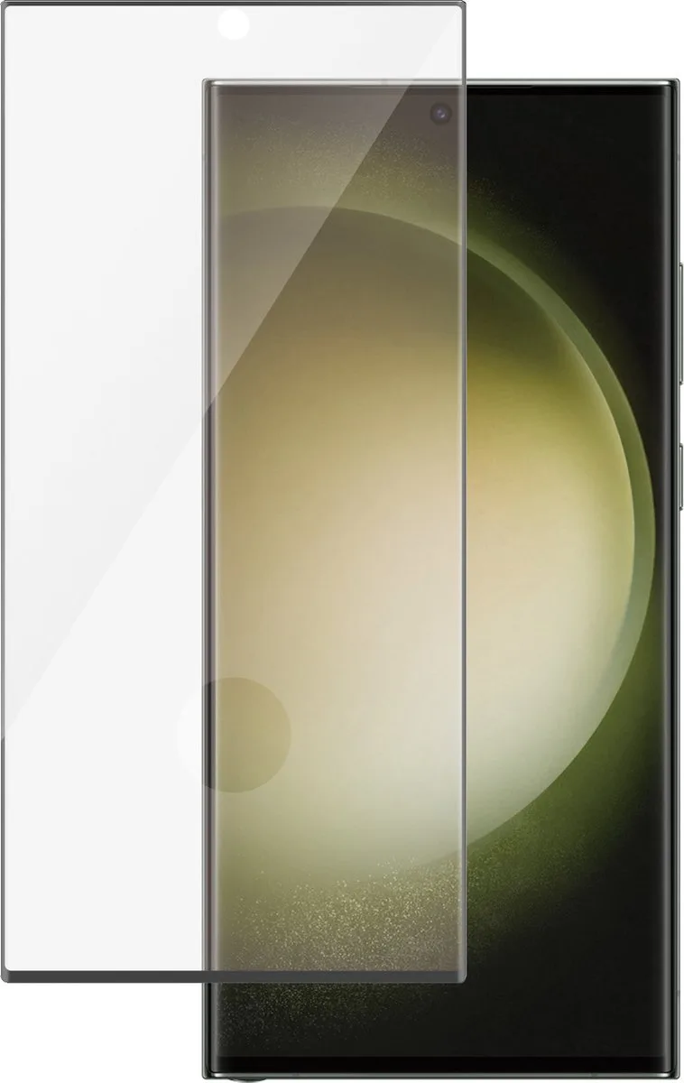 Ultra-Wide Screen Protector Geschikt voor Samsung Galaxy S23 Ultra - Case Friendly Tempered Glass Antibacterieel von PanzerGlass – Produktfoto
