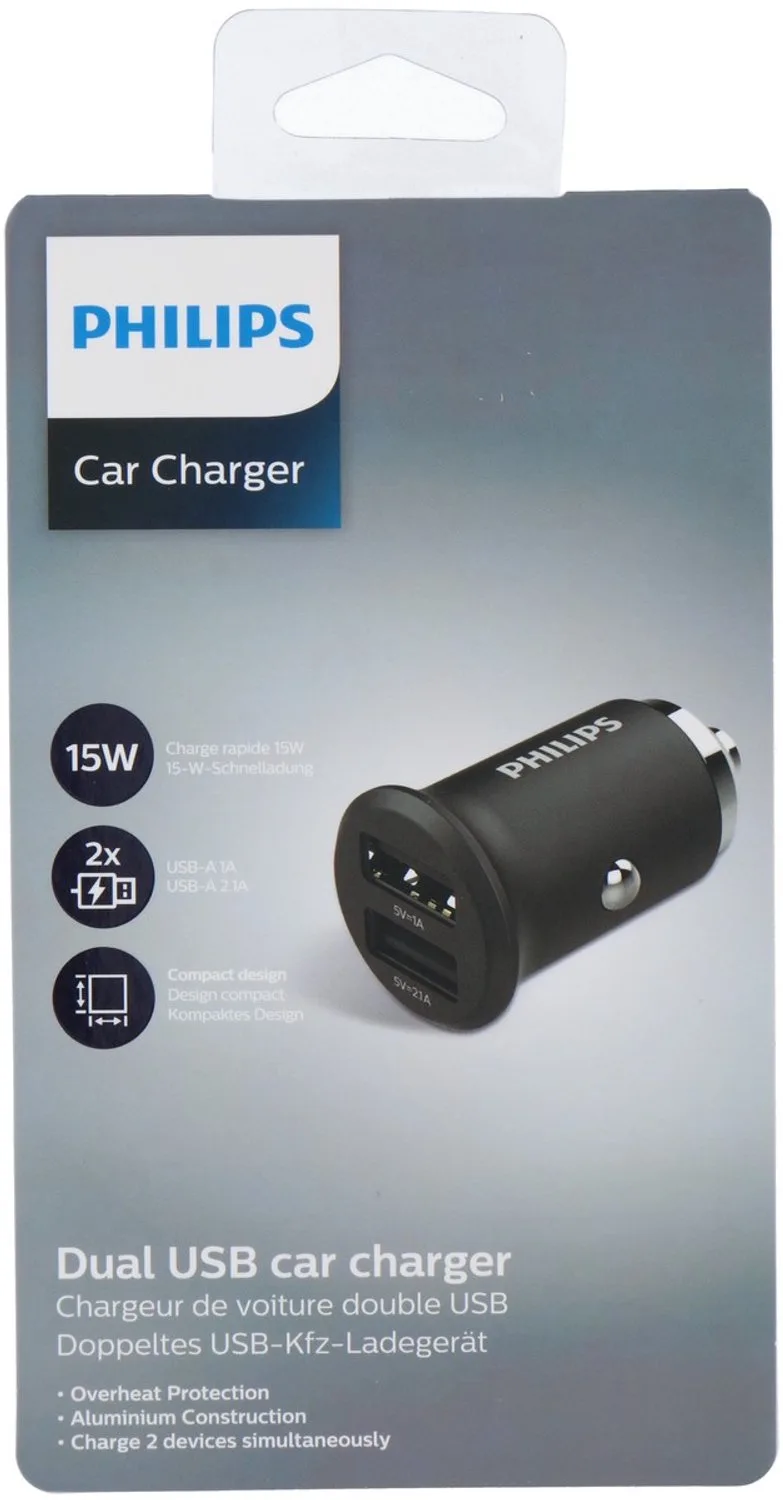 Autolader 3.1A DLP2520/04 de Philips en Noir – photo produit