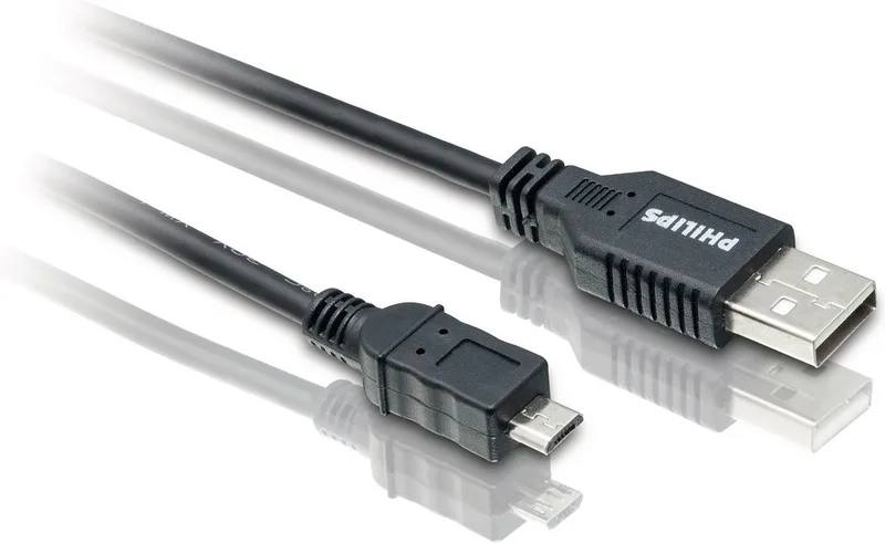 SWU2162 - USB-naar-micro USB-kabel från Philips i Svart – produktbild