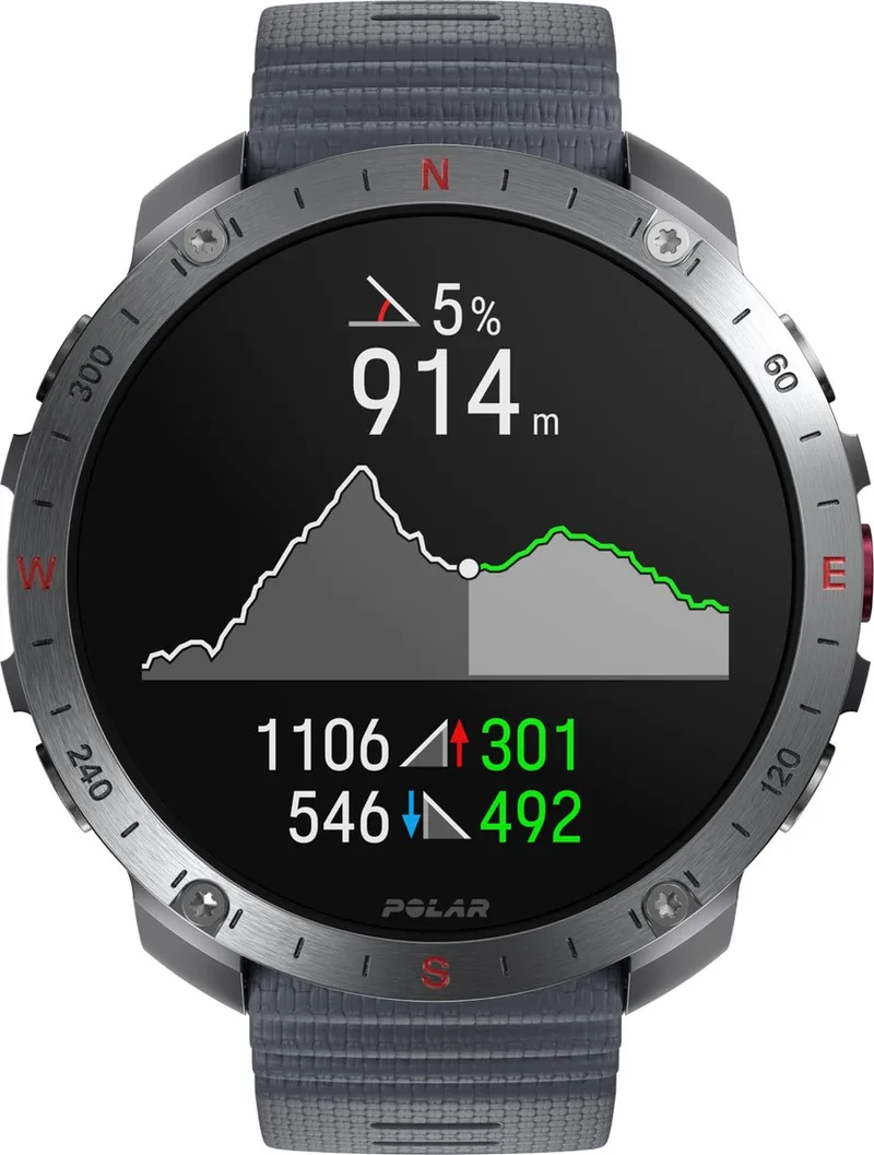 Grit X2 Pro Premium Outdoor Smartwatch, S/L by Polar in Stone Grey – product photo