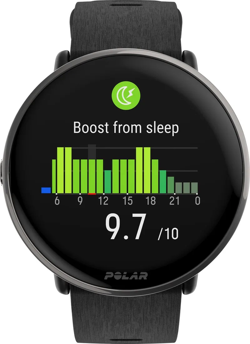 Ignite 3 Titanium - Fitness Smartwatch & GPS Activity Tracker - Siliconen Zwart - S-L by Polar in Black, Titanium – product photo