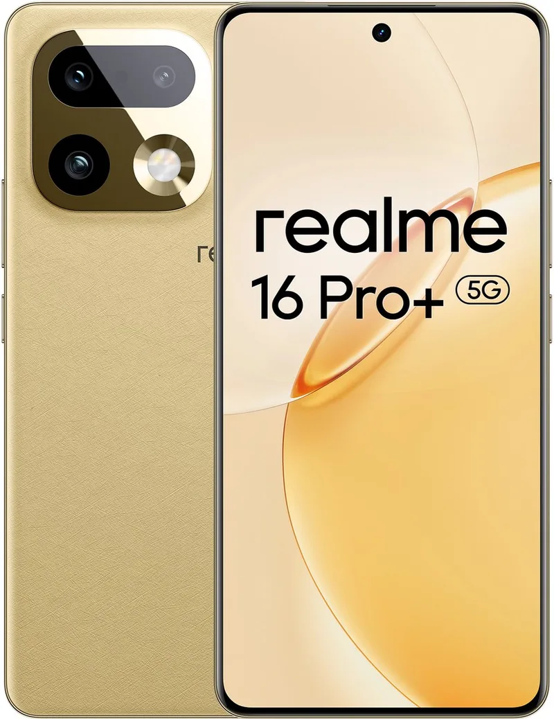 Realme 16 Pro+ 5G - 8 GB 256 GB by realme in Gold – product photo